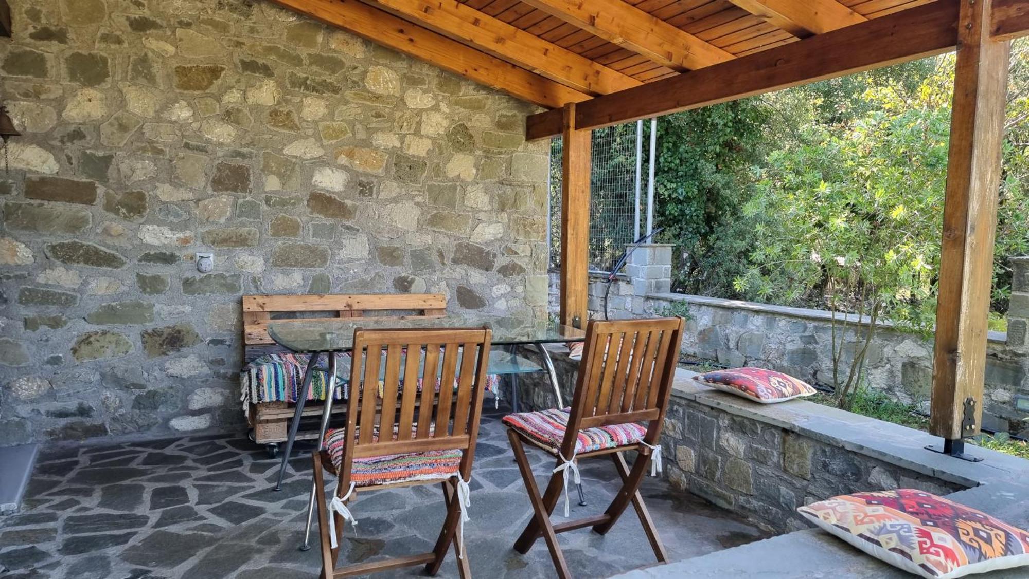 House With Big Garden And Barbeque In Nature Vourgareli Exterior photo