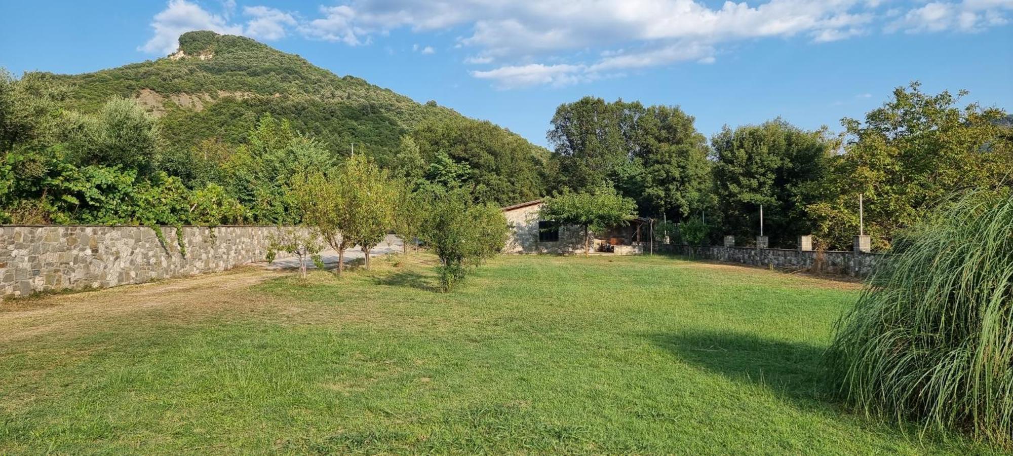 House With Big Garden And Barbeque In Nature Vourgareli Exterior photo